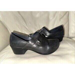 Dansko Shoes Womens 38 Tamara Slip On Work Clogs Black Leather 4800020200